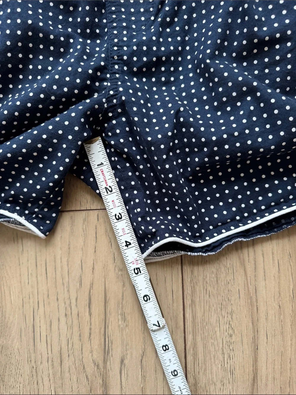J. Crew Polka Dot Shorts Men’s Large Navy Blue Drawstring Lounge Casual